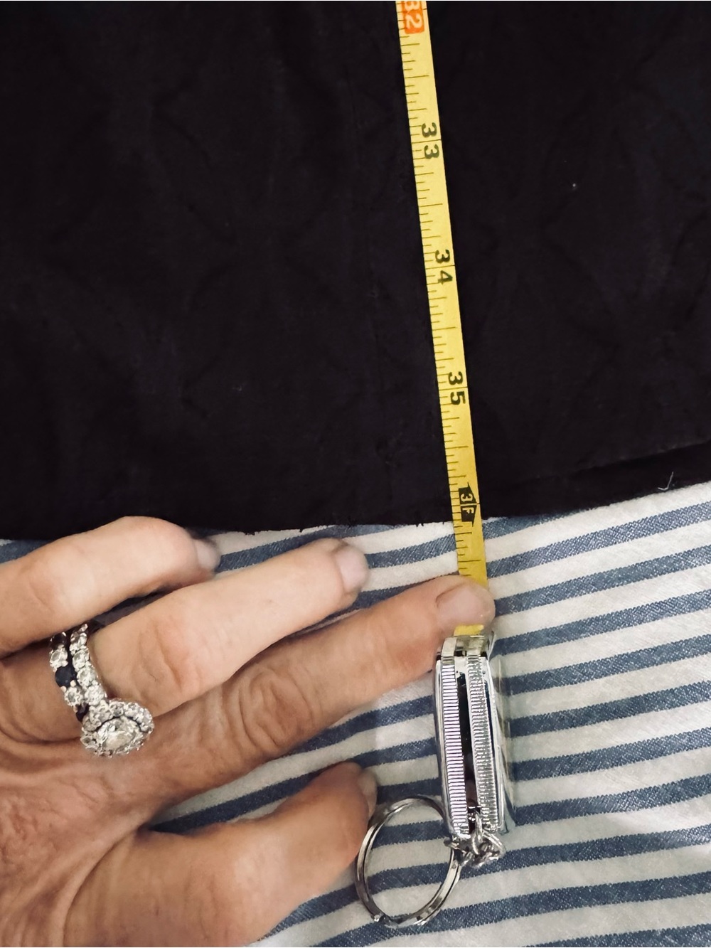 Tommy Bahama Black dress with White Embroidered Trim fully lined. - Picture 12 of 13